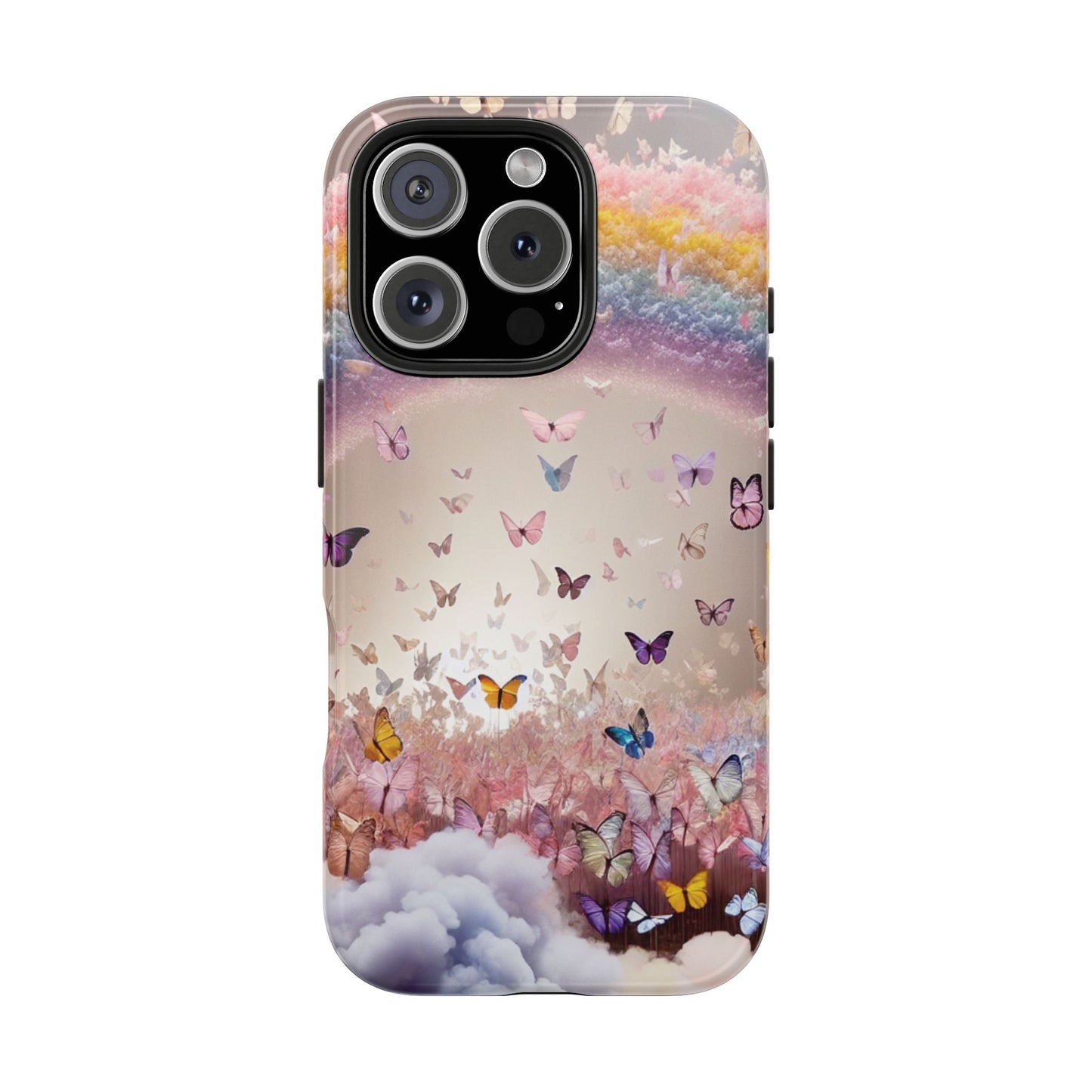 Spring Butterfly & Rainbow Phone Cover – Stylish, Strong & Gift-Ready