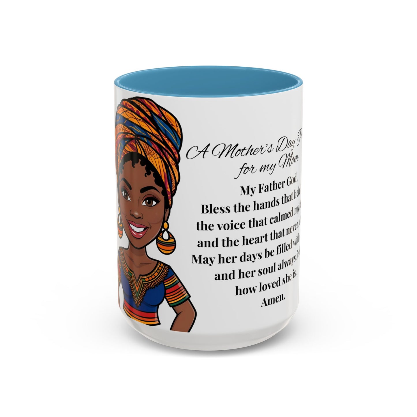 Mom Mother's Day Prayer Mug- African/American/Caribbean Mother's Day Prayer Coffee Mug, Inspirational