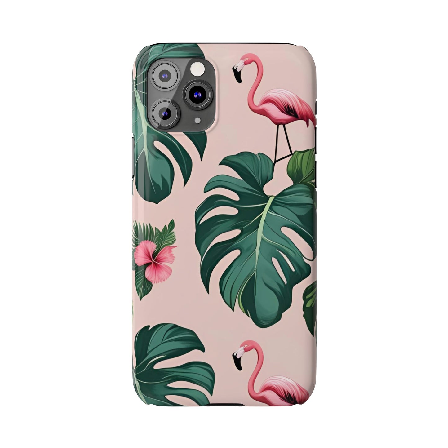 Tropical Flamingo Phone Case, Summer Vibe Smartphone Cover, Gift for Beach Lovers, Cute Mobile Accessory, Floral Design