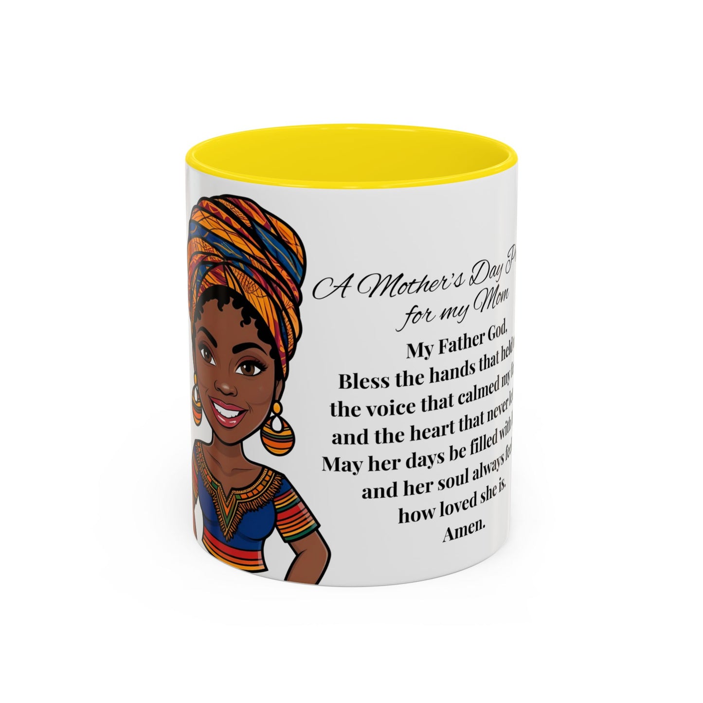 Mom Mother's Day Prayer Mug- African/American/Caribbean Mother's Day Prayer Coffee Mug, Inspirational