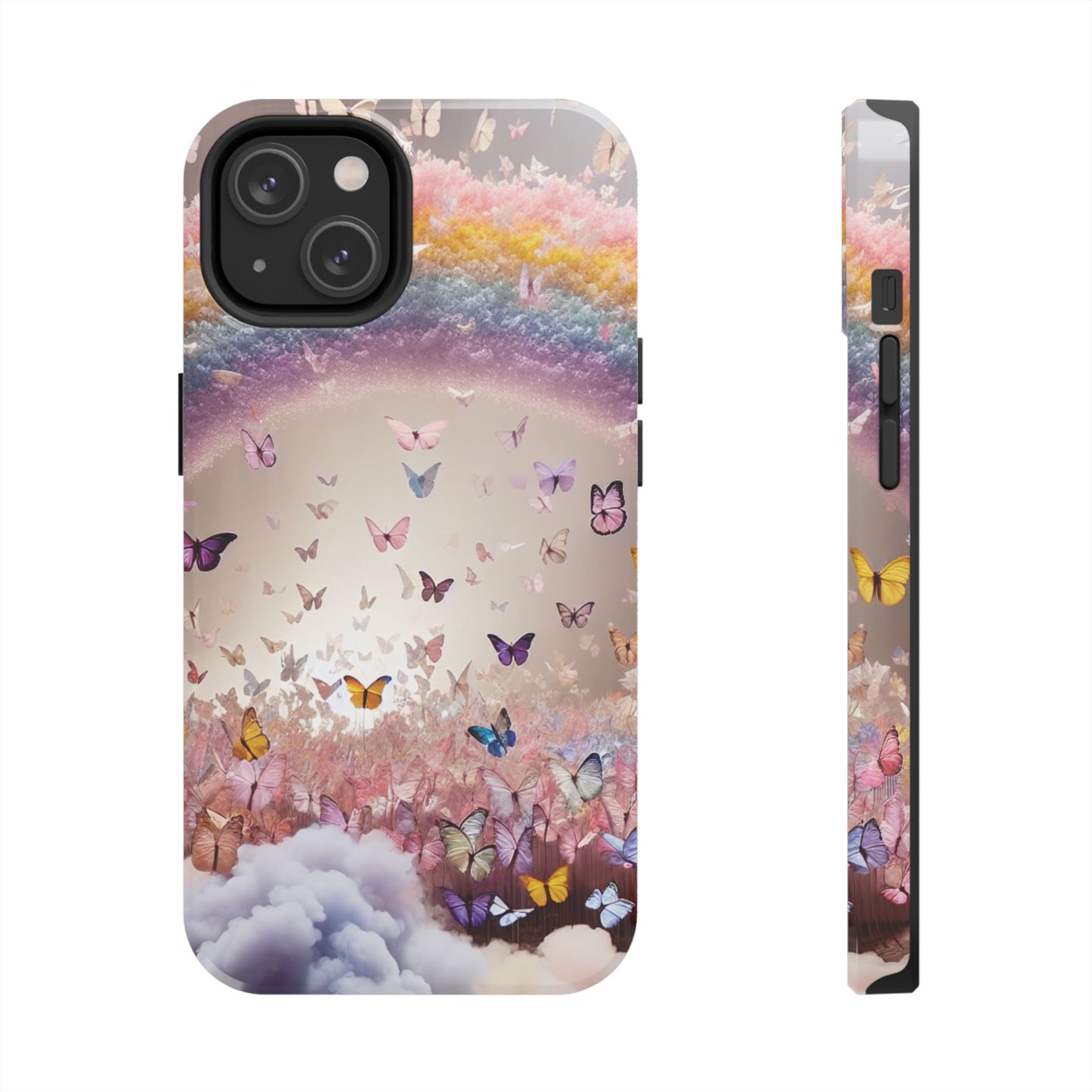 Spring Butterfly & Rainbow Phone Cover – Stylish, Strong & Gift-Ready