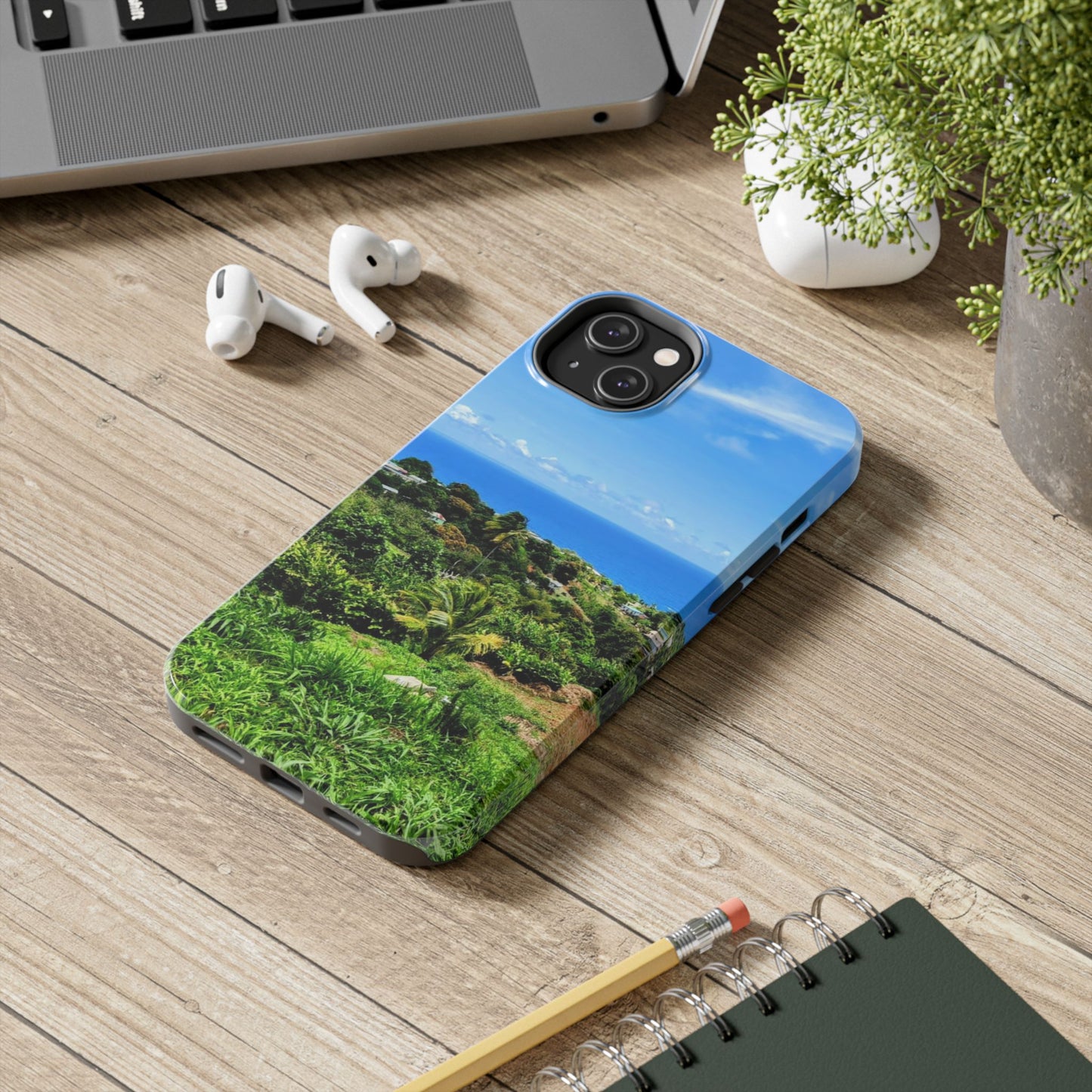 iPhone and Samsung phone Cases - Tropical Ocean View, Durable Cover for Beach Lovers