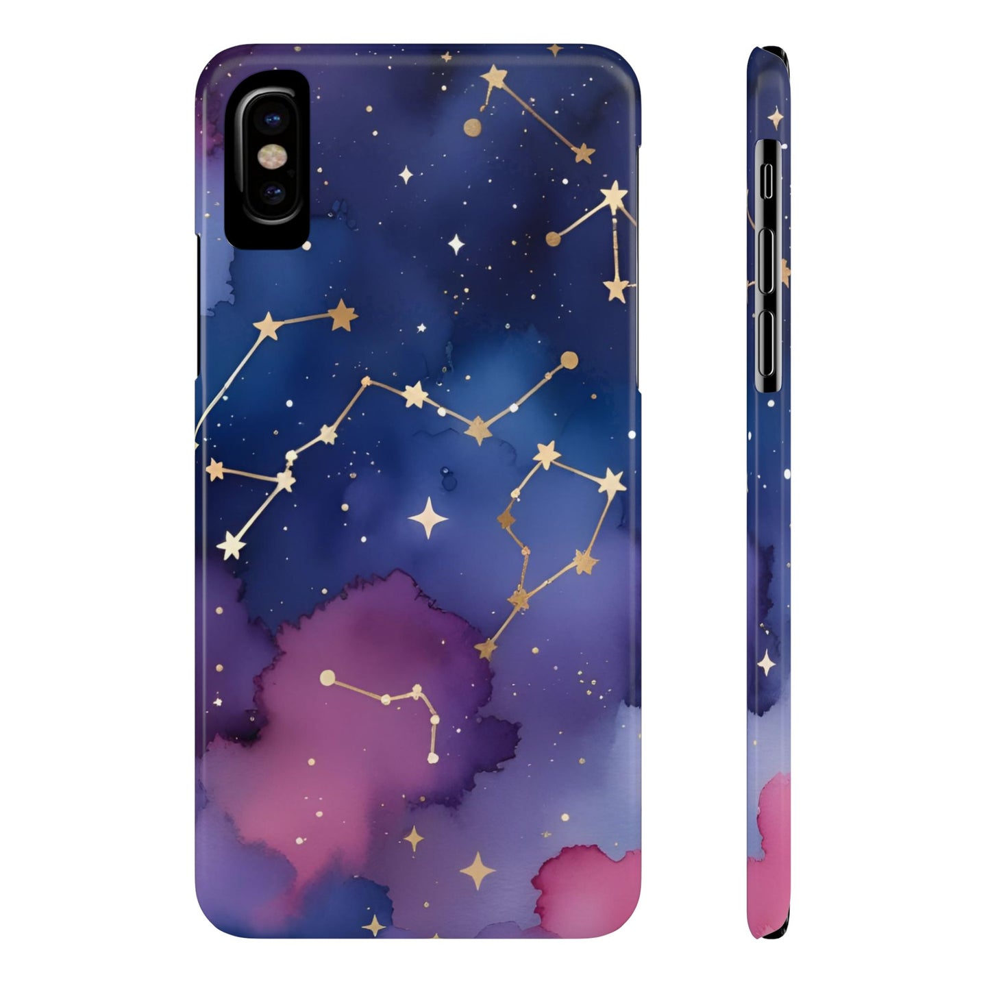 Galaxy Slim Phone Case - Cosmic Constellation Design for Stargazers and Astrology Lovers