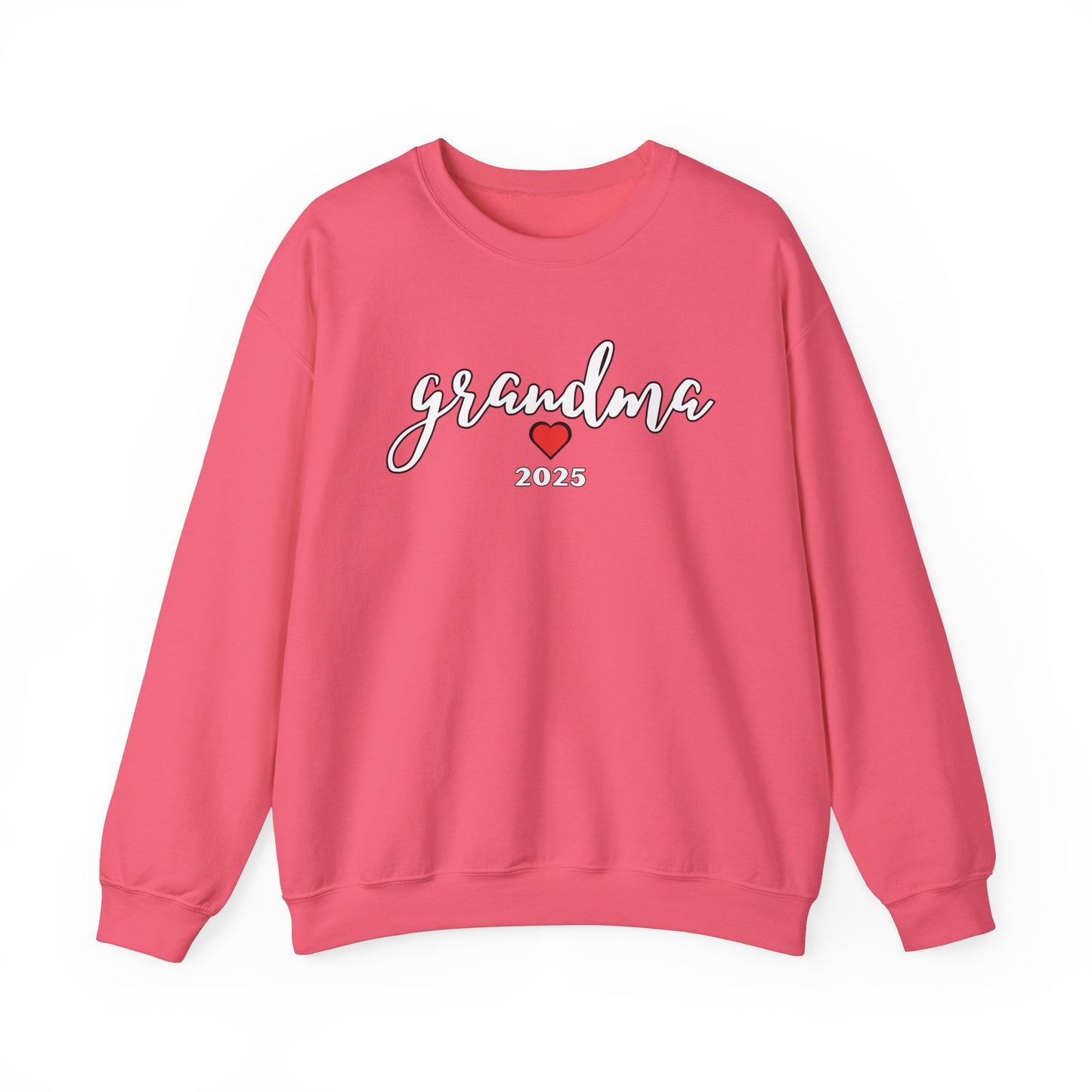 Grandma 2025 Red Heart Sweatshirt - Valentines Day, Mother's Day, Birthday Gift, Love Gift
