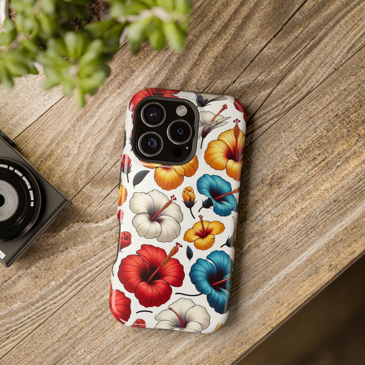 Hibiscus Bloom Impact-Resistant Phone Case – Bold Floral Protection