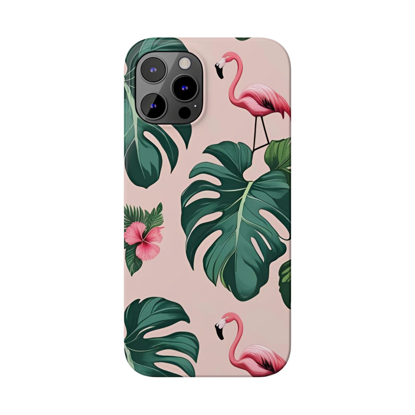 Tropical Flamingo Phone Case, Summer Vibe Smartphone Cover, Gift for Beach Lovers, Cute Mobile Accessory, Floral Design