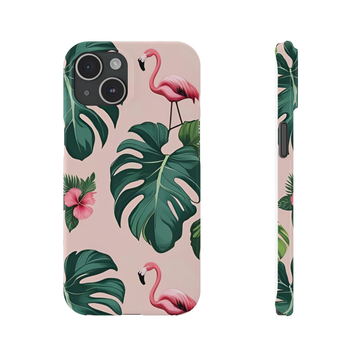 Tropical Flamingo Phone Case, Summer Vibe Smartphone Cover, Gift for Beach Lovers, Cute Mobile Accessory, Floral Design