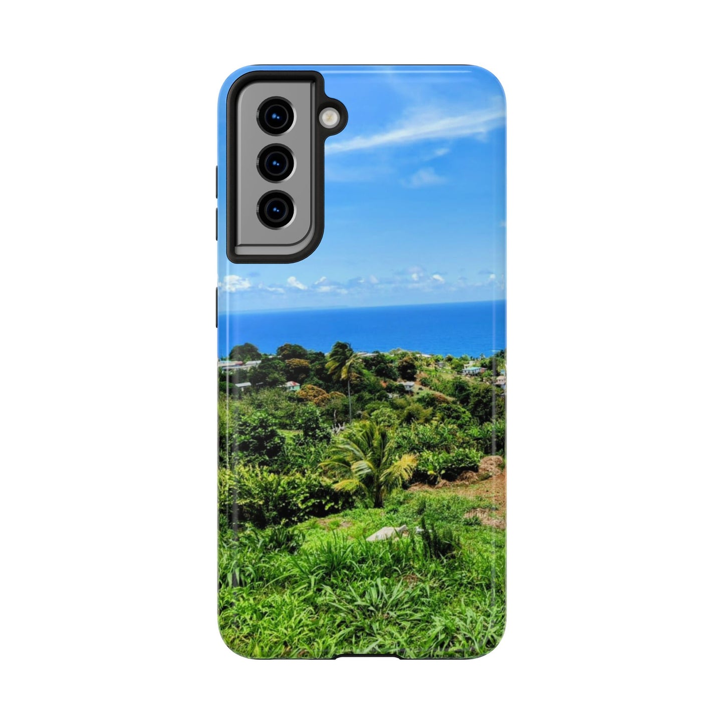 iPhone and Samsung phone Cases - Tropical Ocean View, Durable Cover for Beach Lovers