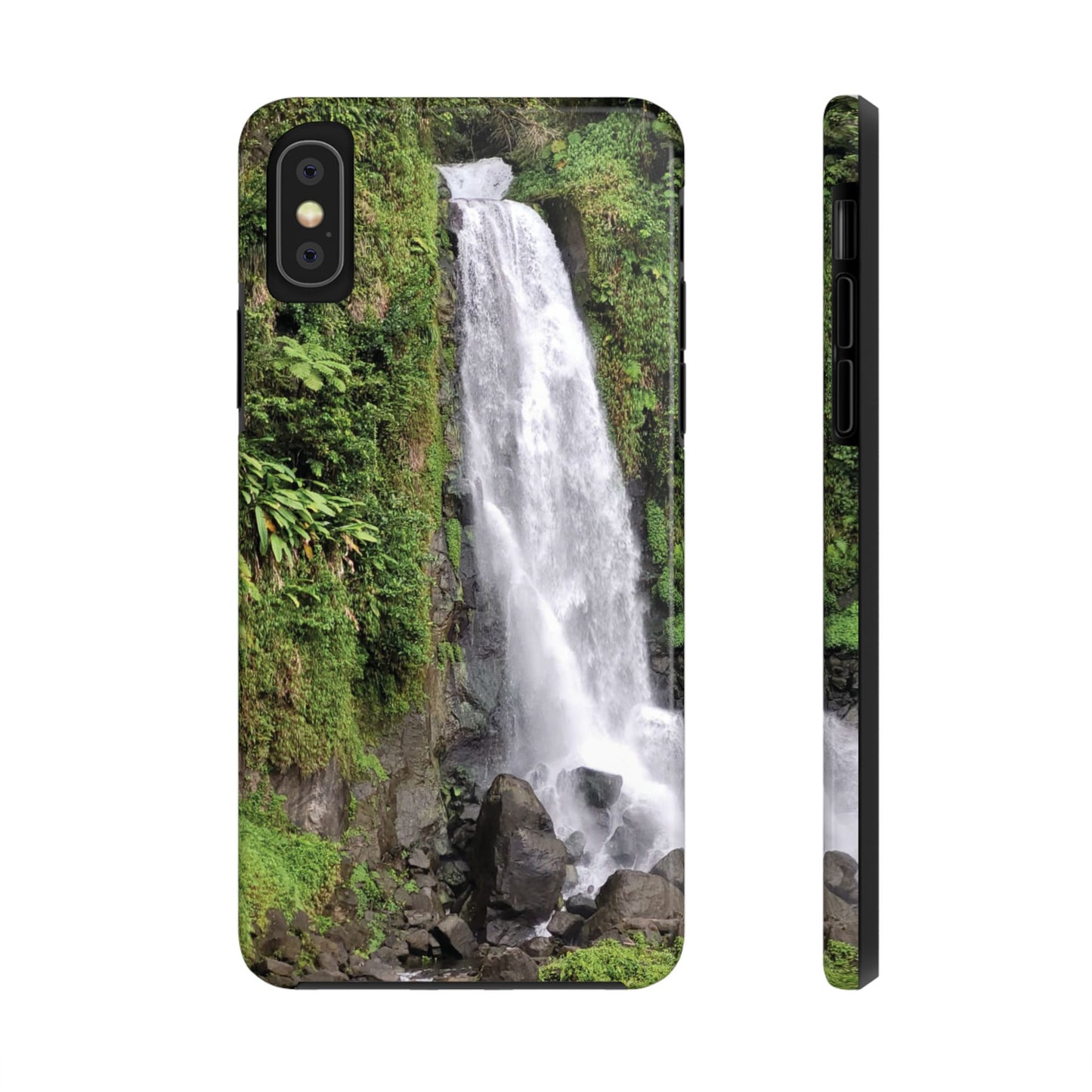 Nature Island Trafalgar Waterfall inspired Tough IPhone and Samsung phone Cases - Durable Protection for Outdoor Adventure