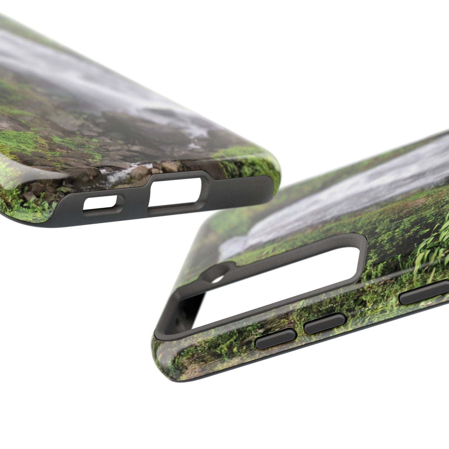 Nature Island Trafalgar Waterfall inspired Tough IPhone and Samsung phone Cases - Durable Protection for Outdoor Adventure