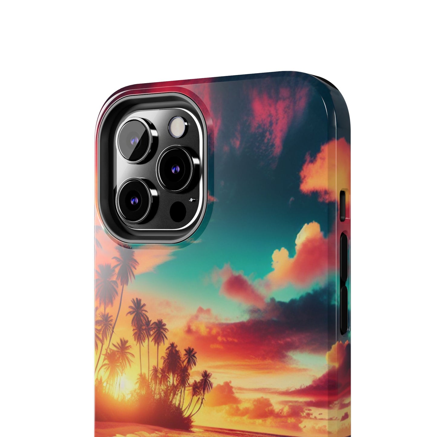 Tropical Sunset Tough Phone Cases for Summer, Beach Vibes, Gift for Travelers, Durable Phone Covers