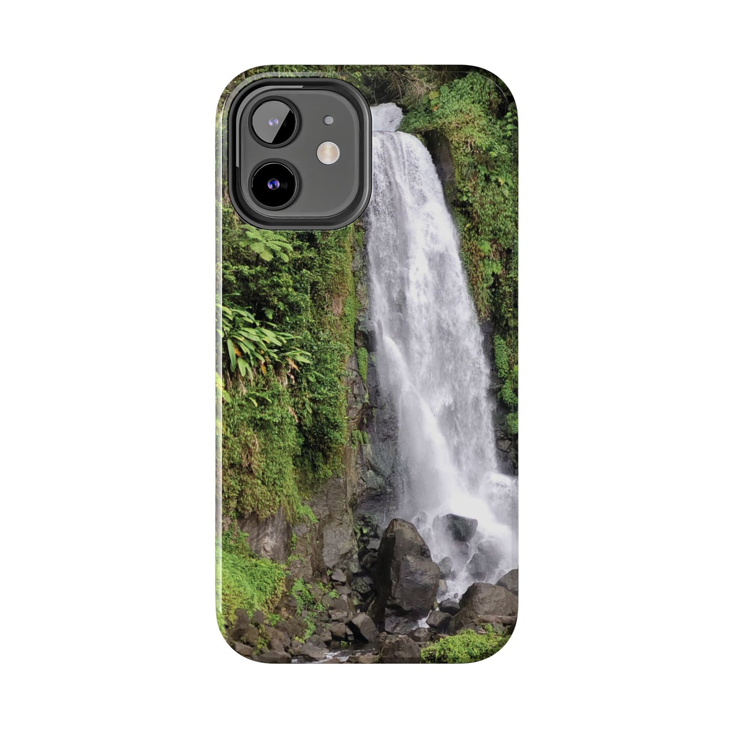 Nature Island Trafalgar Waterfall inspired Tough IPhone and Samsung phone Cases - Durable Protection for Outdoor Adventure