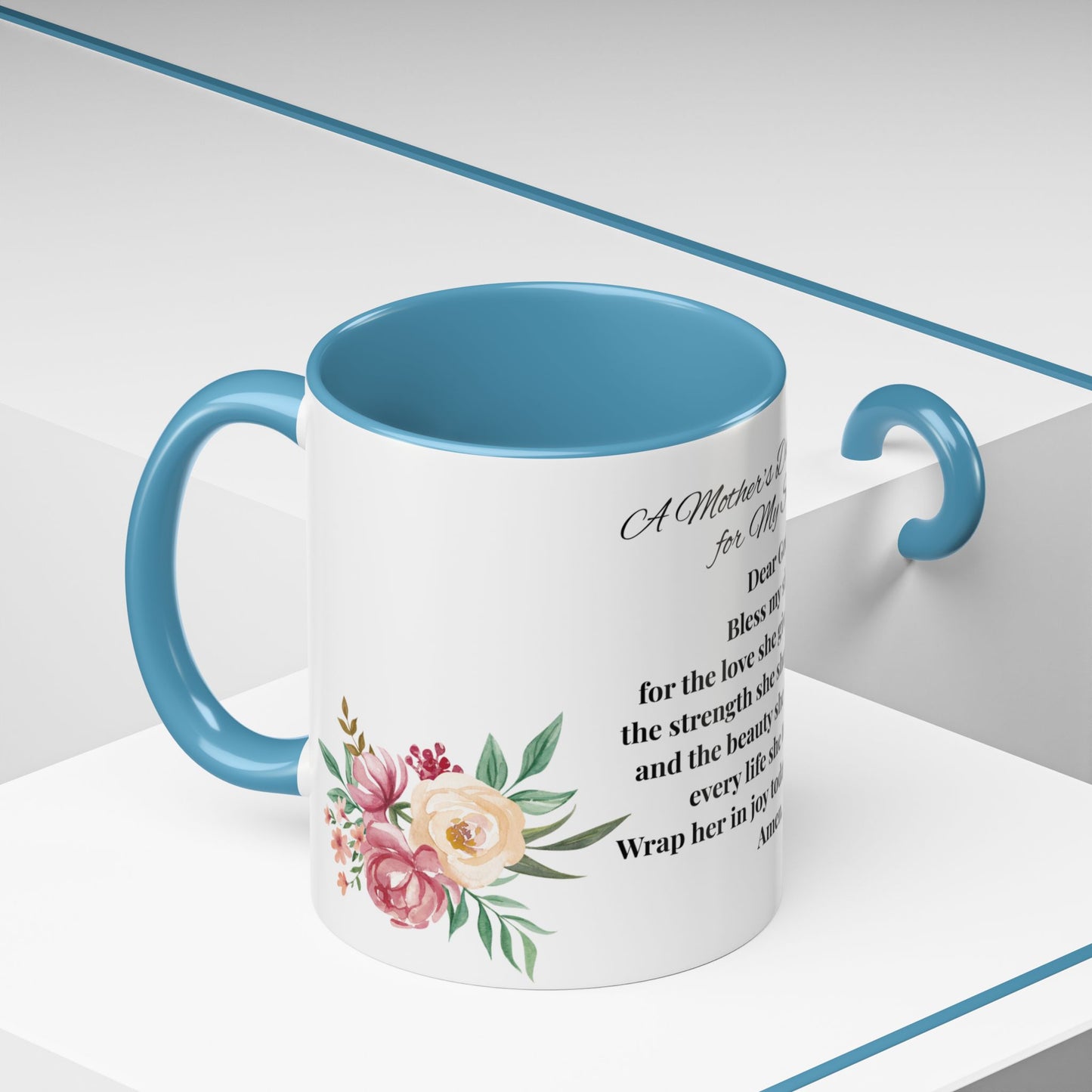 Sister Prayer Mother's Day Coffee Mug - Perfect Mother's Day Gift, Floral design