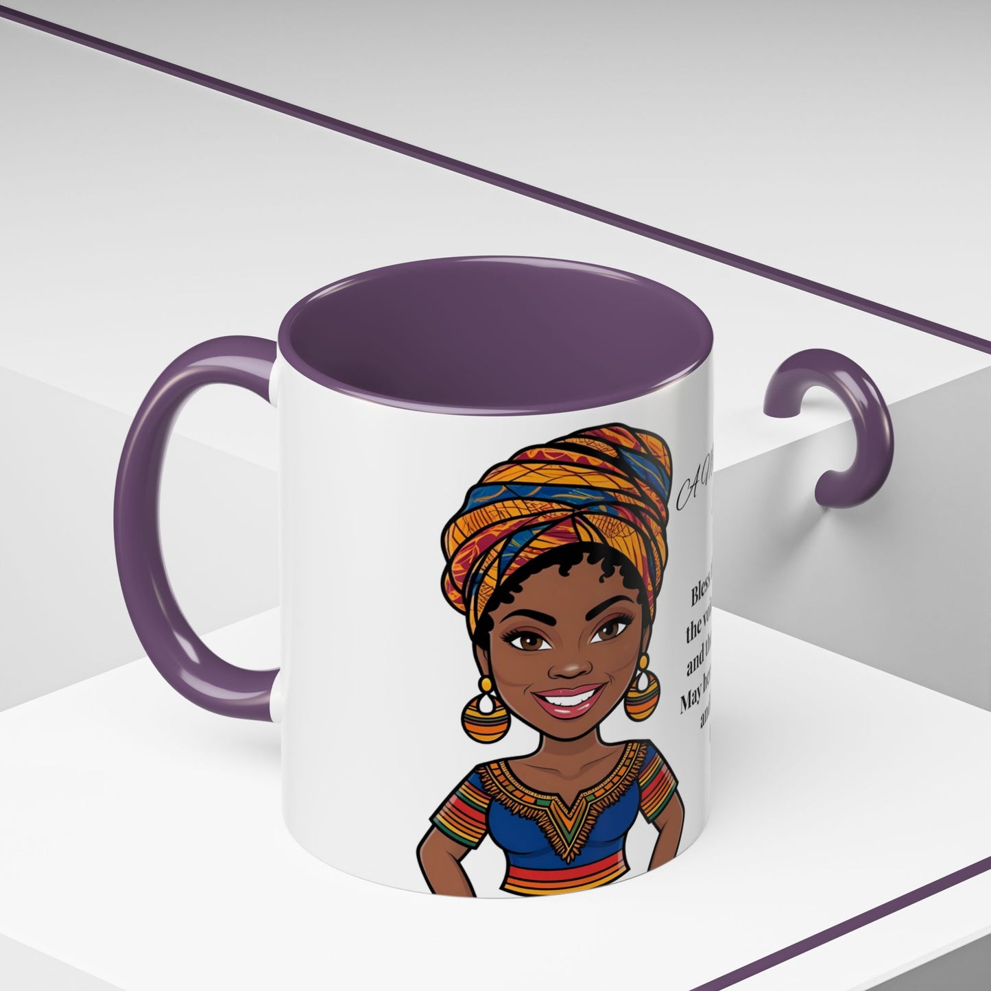 Mom Mother's Day Prayer Mug- African/American/Caribbean Mother's Day Prayer Coffee Mug, Inspirational