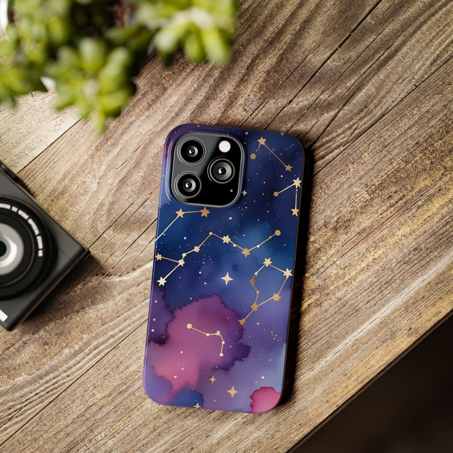 Galaxy Slim Phone Case - Cosmic Constellation Design for Stargazers and Astrology Lovers