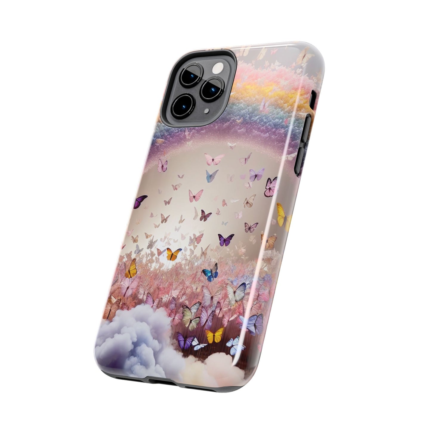 Spring Butterfly & Rainbow Phone Cover – Stylish, Strong & Gift-Ready