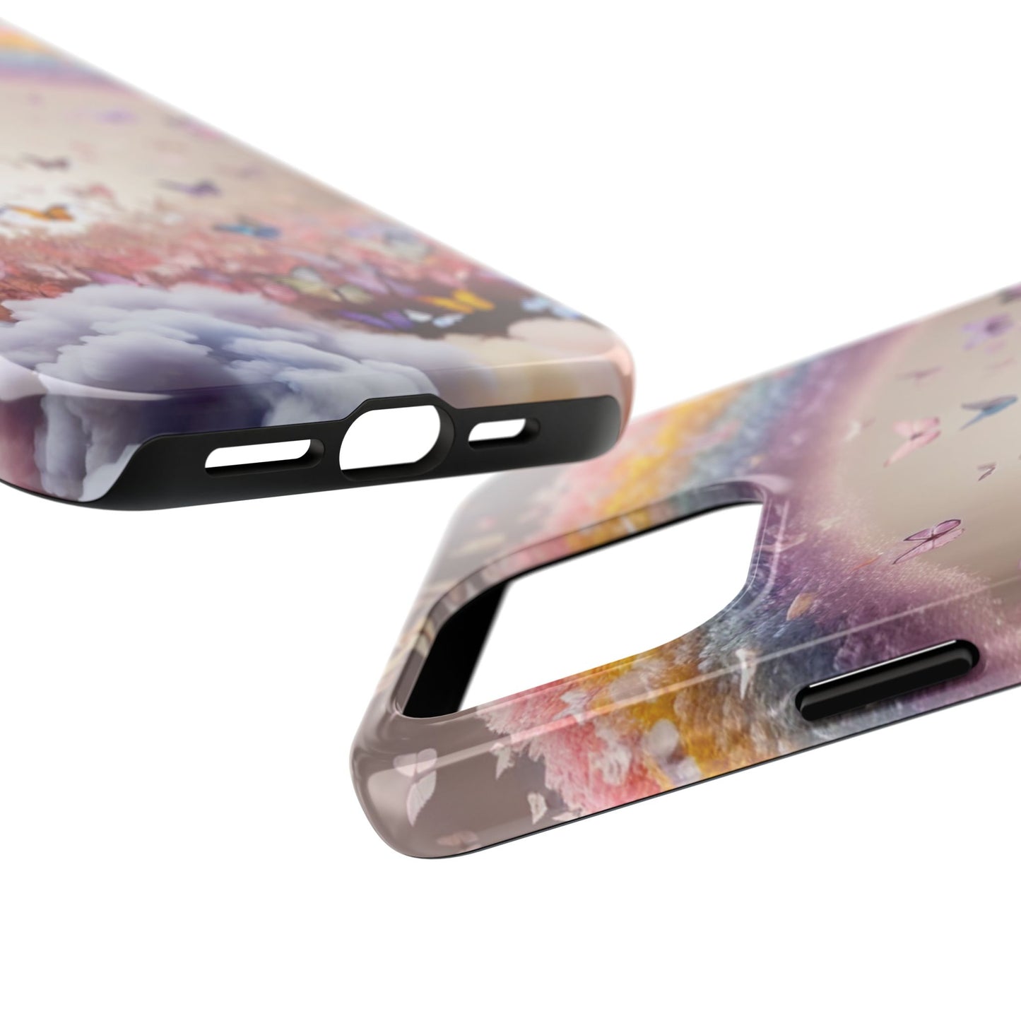 Spring Butterfly & Rainbow Phone Cover – Stylish, Strong & Gift-Ready