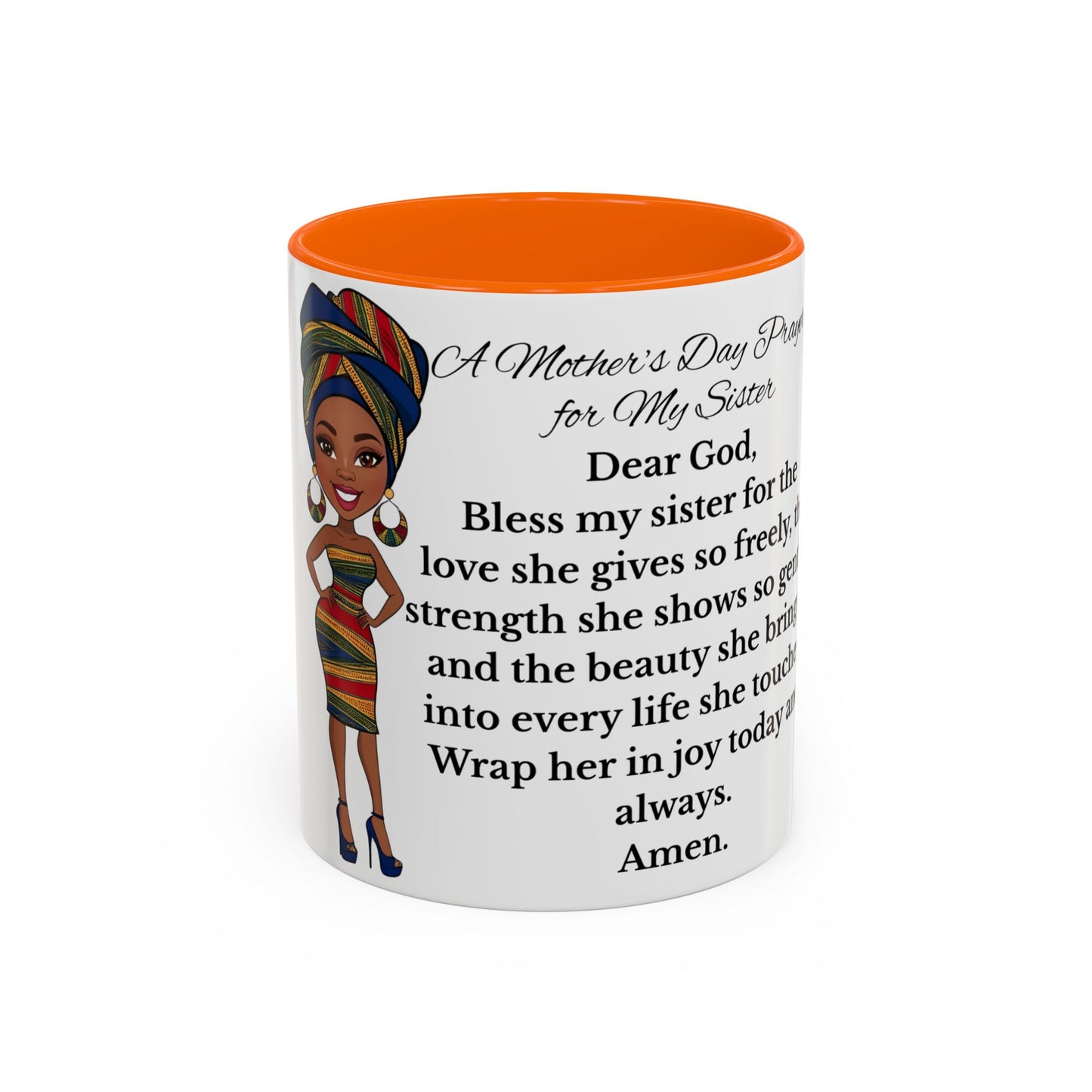 Sister Prayer African American Mother's Day Mug, gift