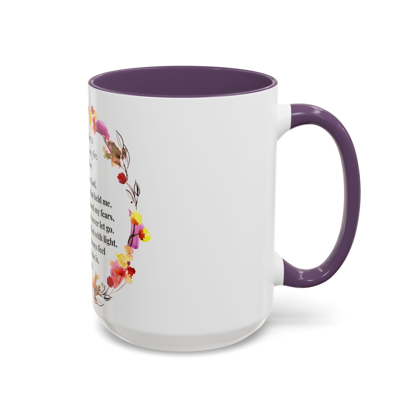 Mom - Prayer Mug for Mom, Floral Accent Coffee Cup, Gift for Mother's Day, Inspirational Drinkware, 11oz and 15oz