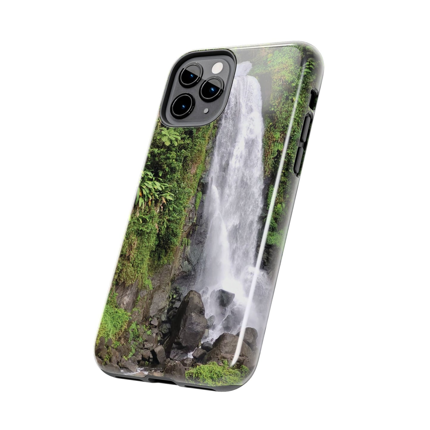 Nature Island Trafalgar Waterfall inspired Tough IPhone and Samsung phone Cases - Durable Protection for Outdoor Adventure