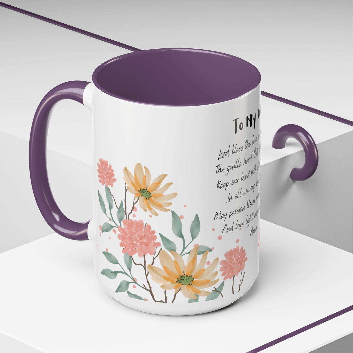 Wife - Love Prayer Coffee Mug, Mother's Day, birthdays, any occasion – 11 oz & 15 oz