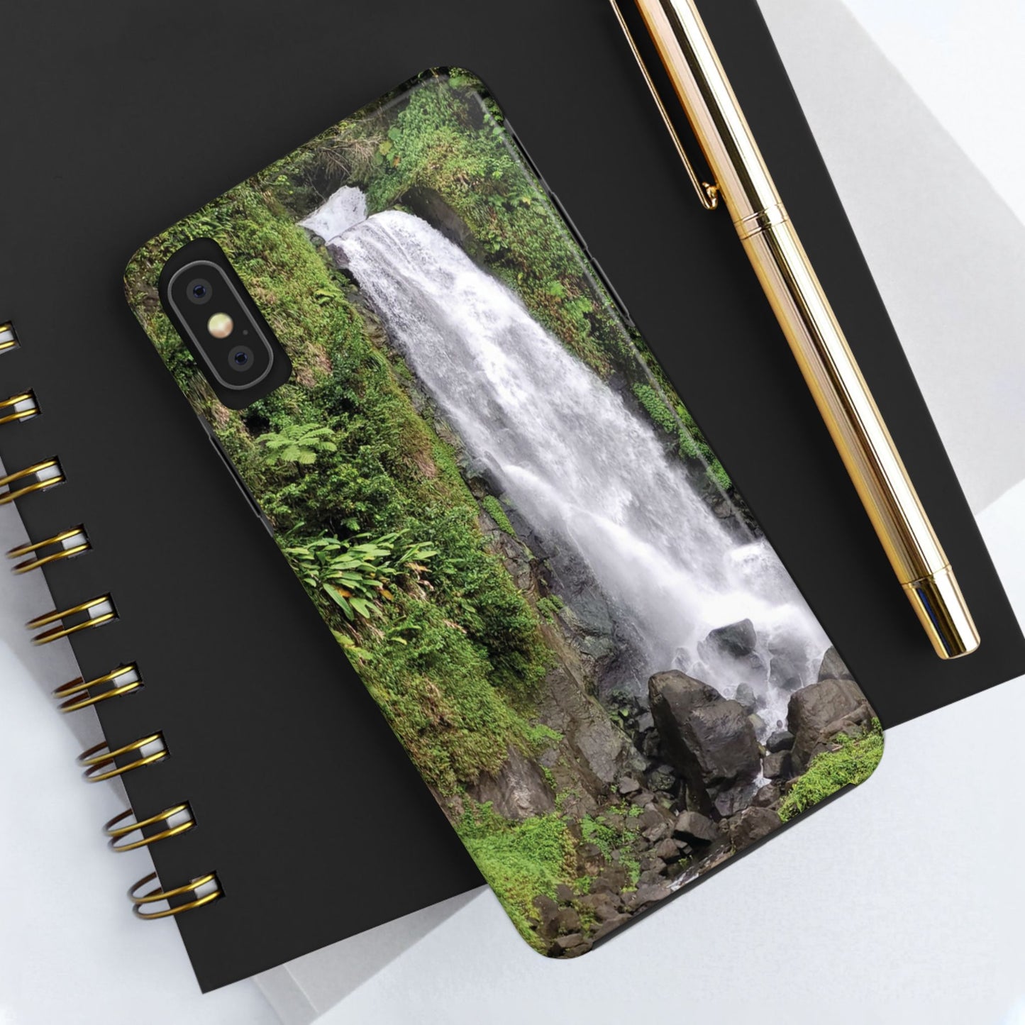 Nature Island Trafalgar Waterfall inspired Tough IPhone and Samsung phone Cases - Durable Protection for Outdoor Adventure