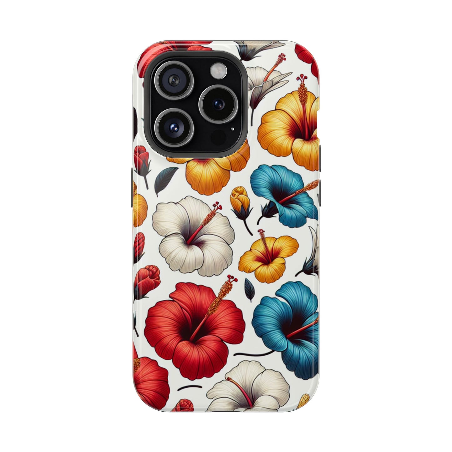 Hibiscus Bloom Impact-Resistant Phone Case – Bold Floral Protection
