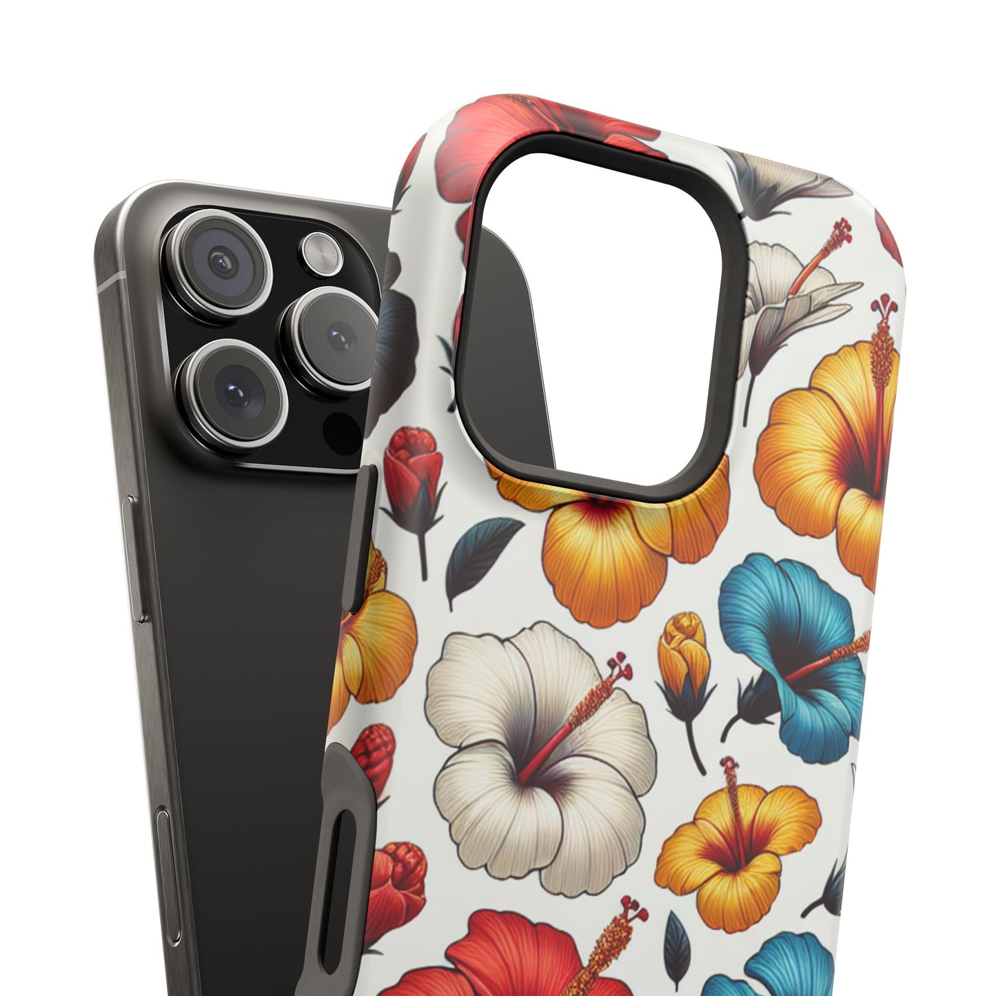 Hibiscus Bloom Impact-Resistant Phone Case – Bold Floral Protection