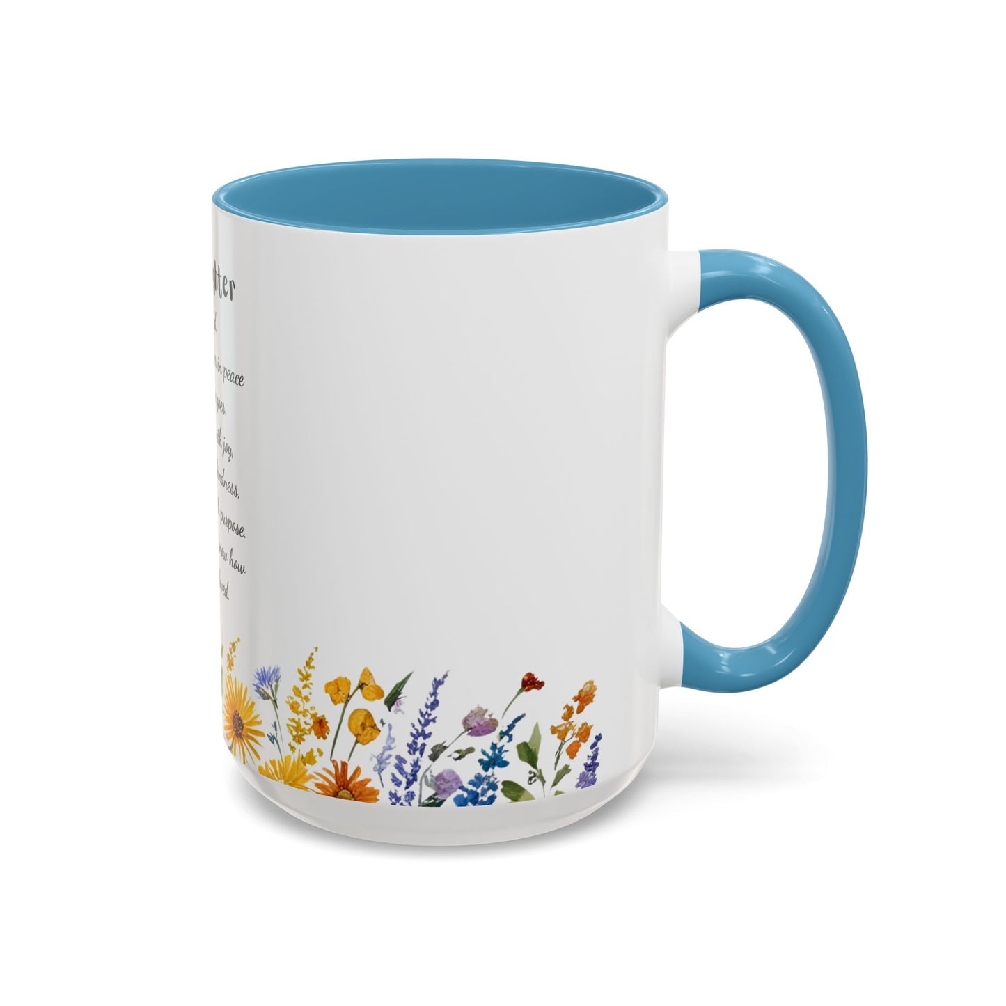 My Daughter Prayer Coffee Mug - Inspirational Prayer for My Daughter, Motivational Gift, Mother's Day, Floral Design