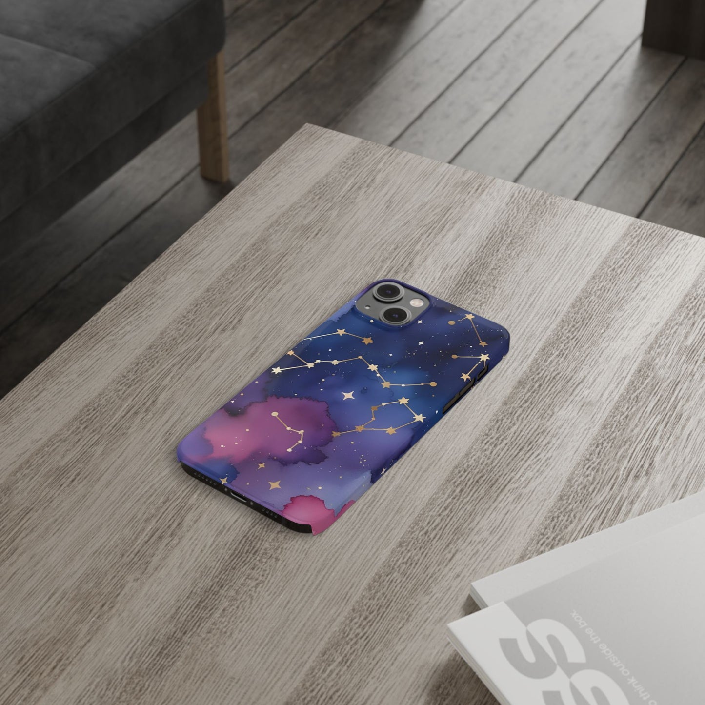 Galaxy Slim Phone Case - Cosmic Constellation Design for Stargazers and Astrology Lovers