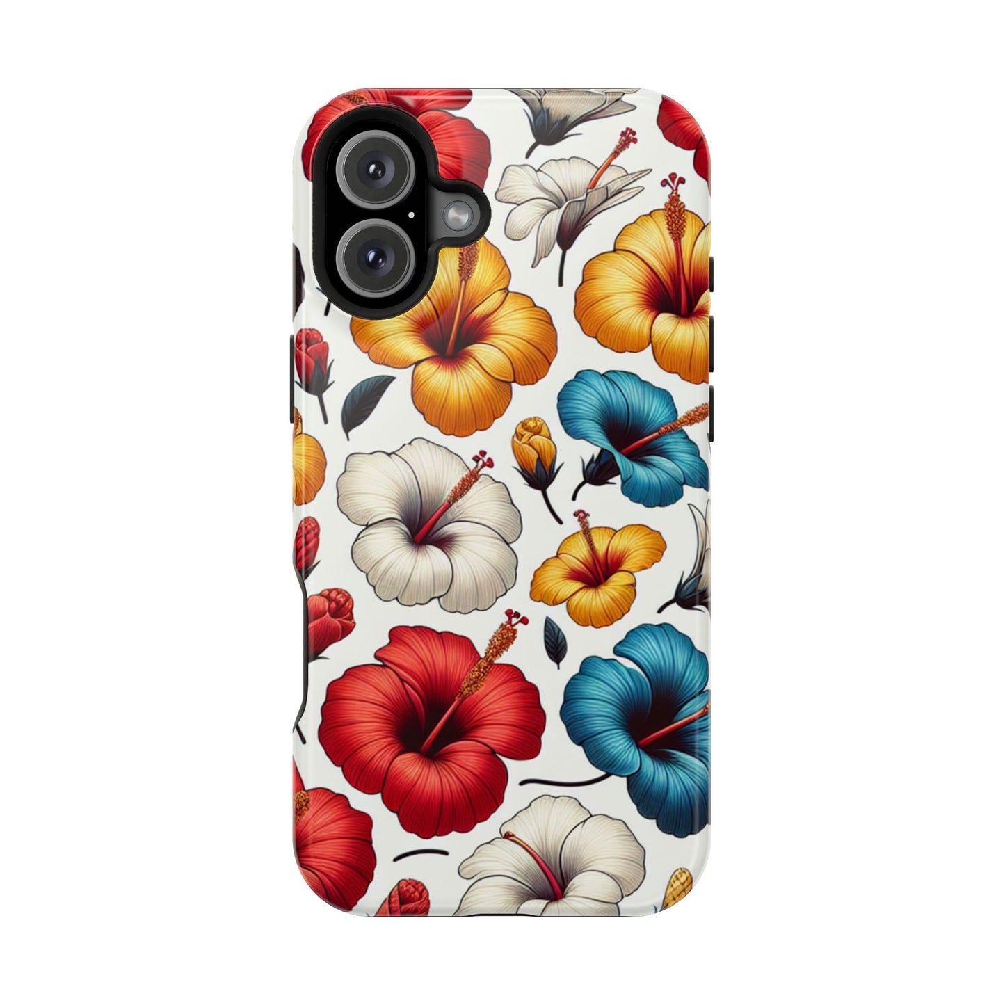 Hibiscus Bloom Impact-Resistant Phone Case – Bold Floral Protection