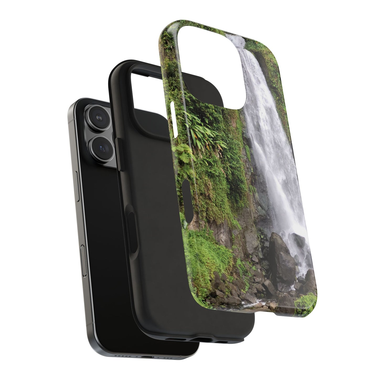 Nature Island Trafalgar Waterfall inspired Tough IPhone and Samsung phone Cases - Durable Protection for Outdoor Adventure