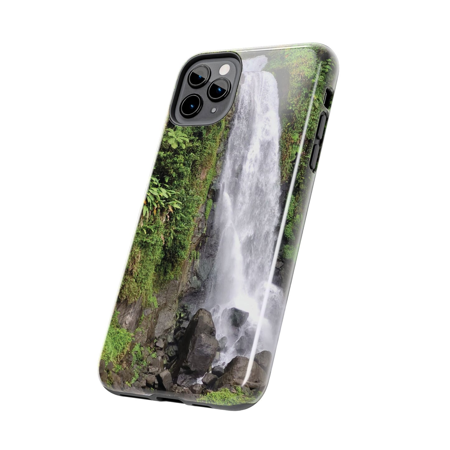 Nature Island Trafalgar Waterfall inspired Tough IPhone and Samsung phone Cases - Durable Protection for Outdoor Adventure