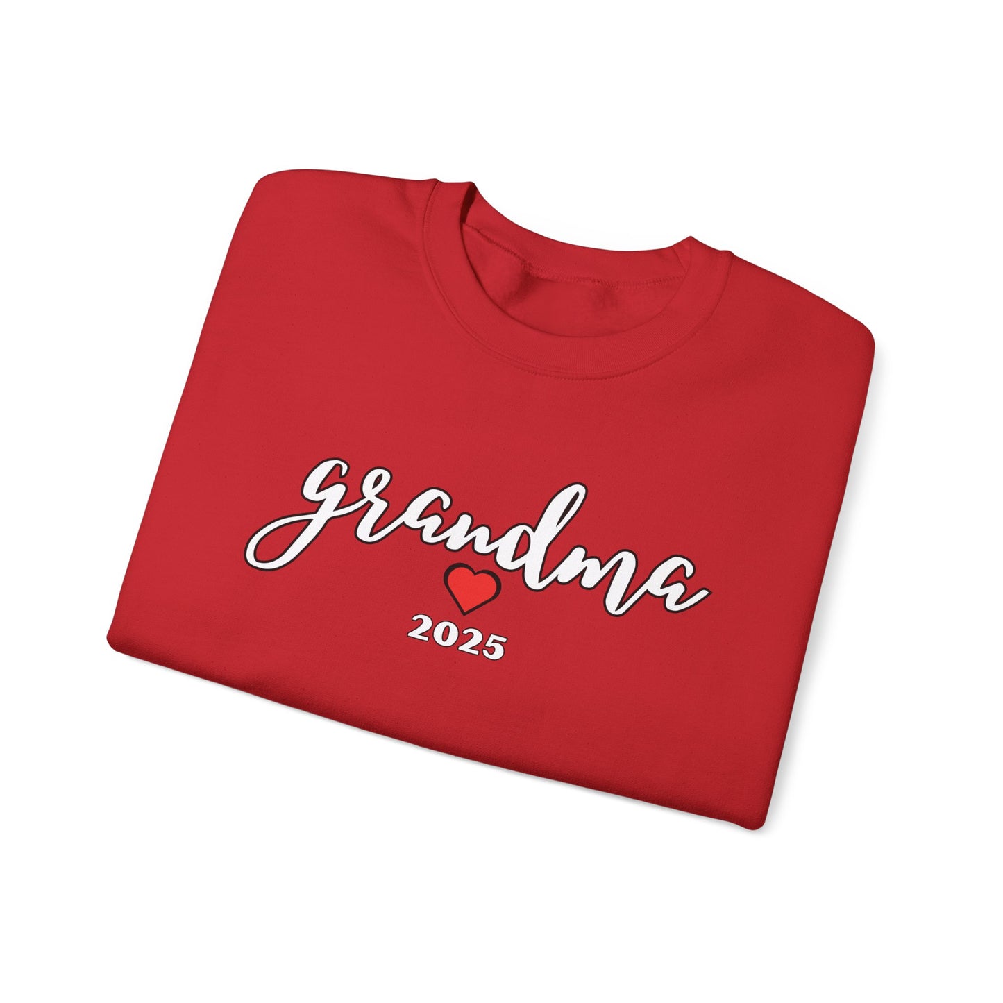 Grandma 2025 Red Heart Sweatshirt - Valentines Day, Mother's Day, Birthday Gift, Love Gift