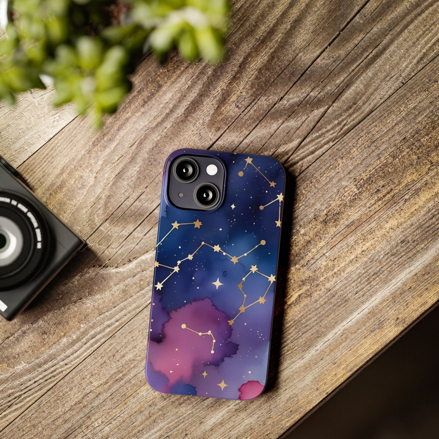 Galaxy Slim Phone Case - Cosmic Constellation Design for Stargazers and Astrology Lovers