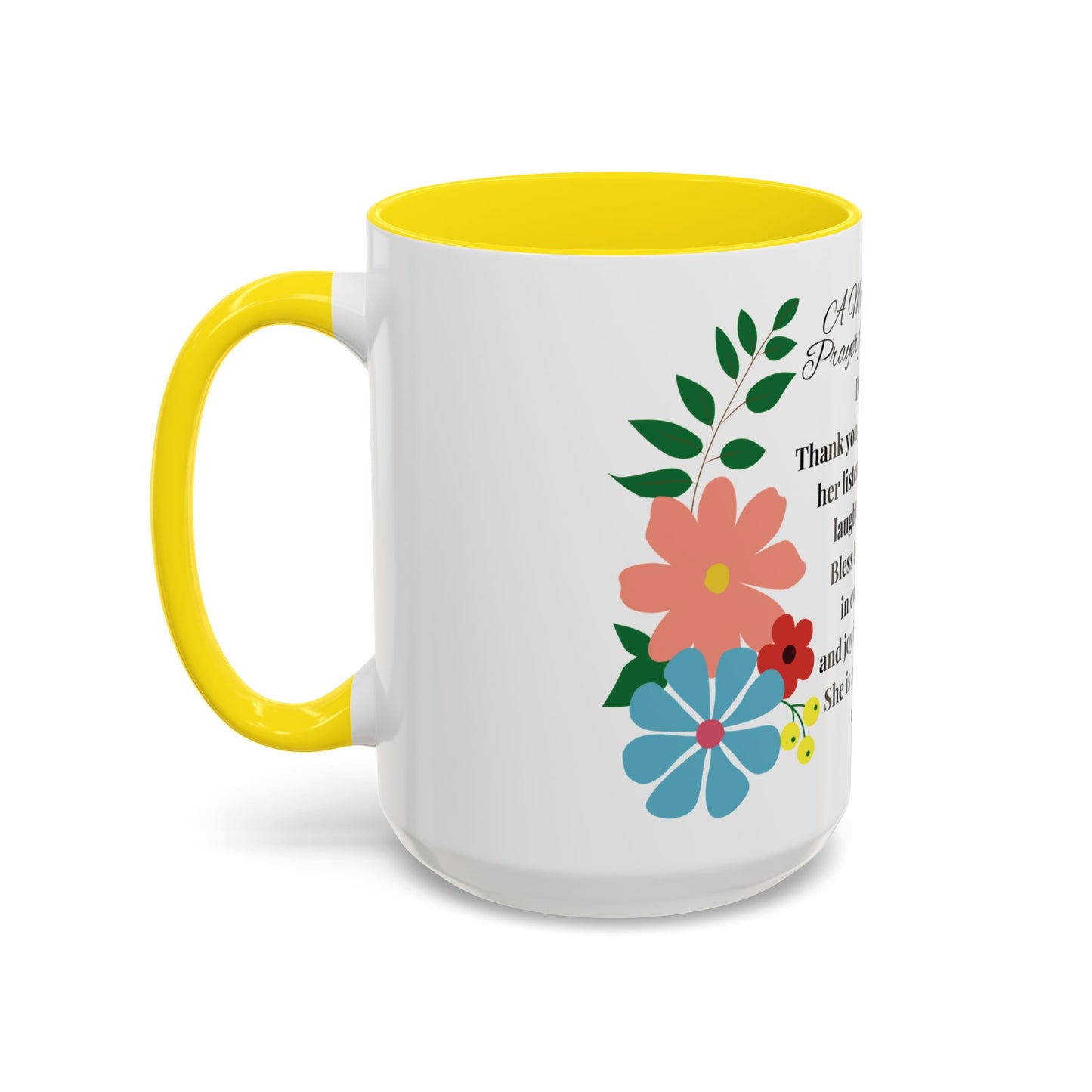 Aunt Prayer Coffee Mug - Floral Design - Mother's Day Gift - 11oz/15oz