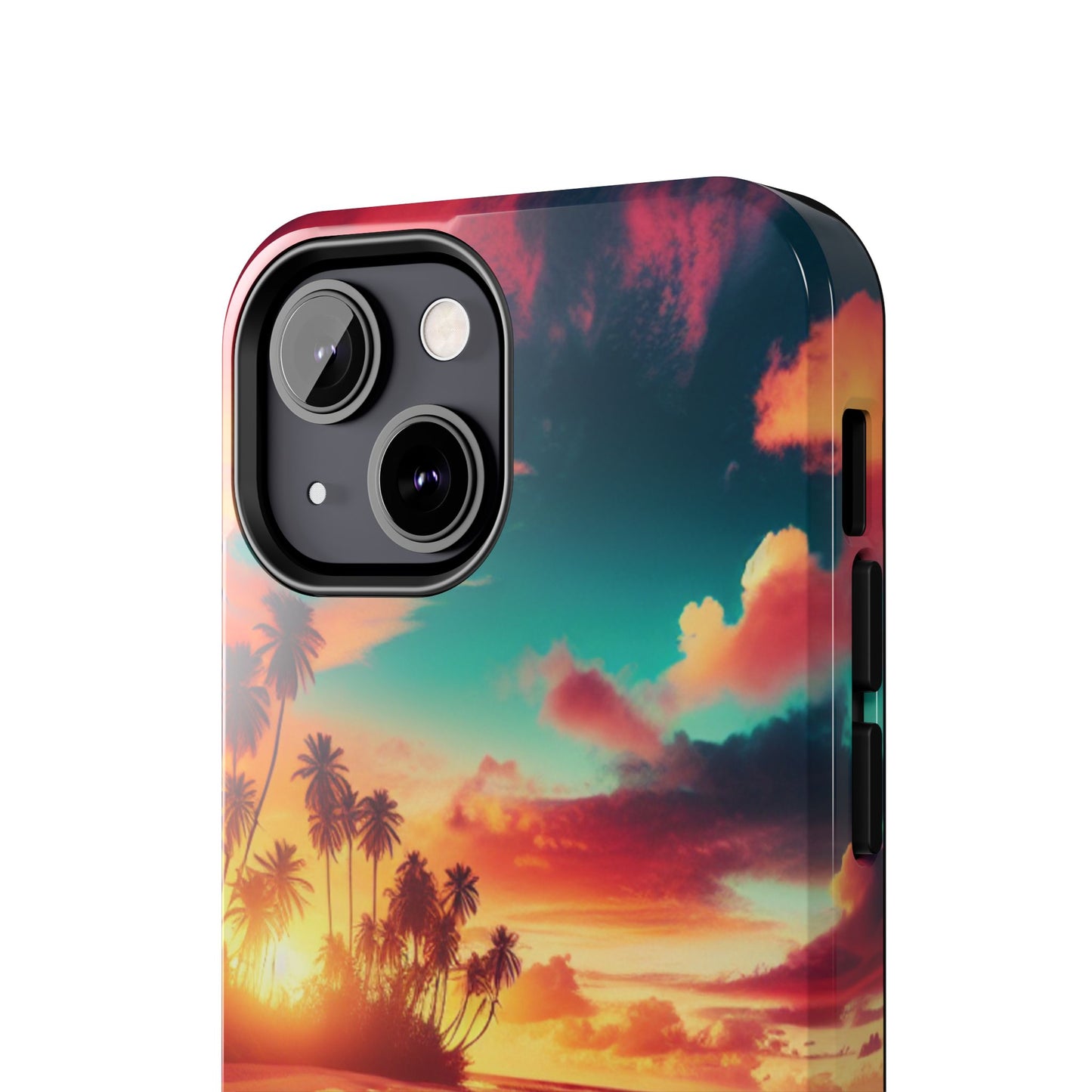 Tropical Sunset Tough Phone Cases for Summer, Beach Vibes, Gift for Travelers, Durable Phone Covers