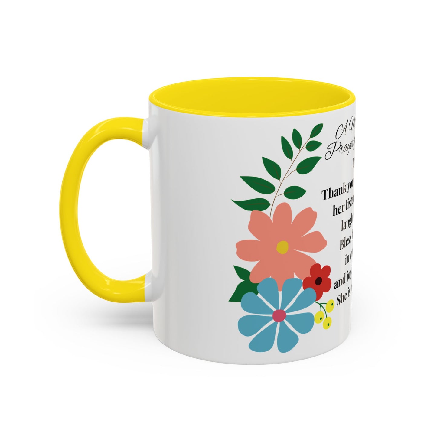 Aunt Prayer Coffee Mug - Floral Design - Mother's Day Gift - 11oz/15oz