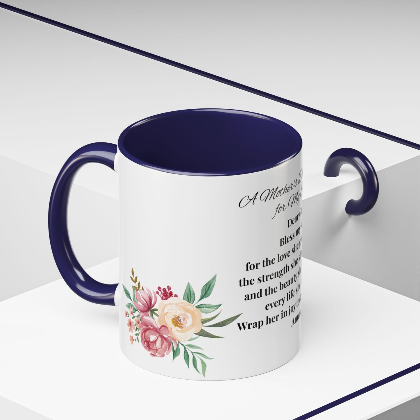 Sister Prayer Mother's Day Coffee Mug - Perfect Mother's Day Gift, Floral design