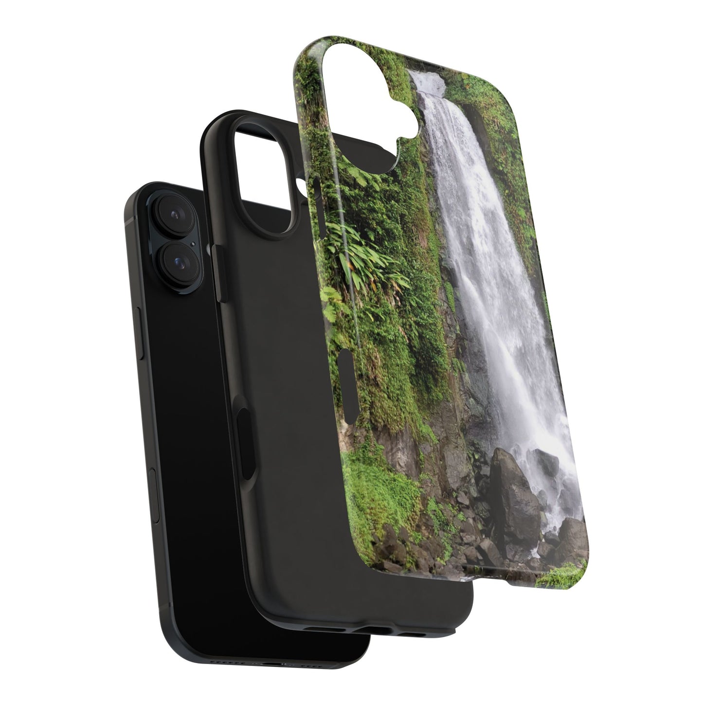 Nature Island Trafalgar Waterfall inspired Tough IPhone and Samsung phone Cases - Durable Protection for Outdoor Adventure