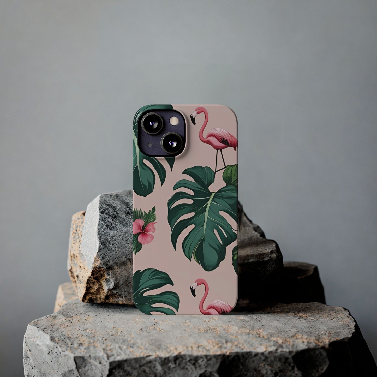 Tropical Flamingo Phone Case, Summer Vibe Smartphone Cover, Gift for Beach Lovers, Cute Mobile Accessory, Floral Design