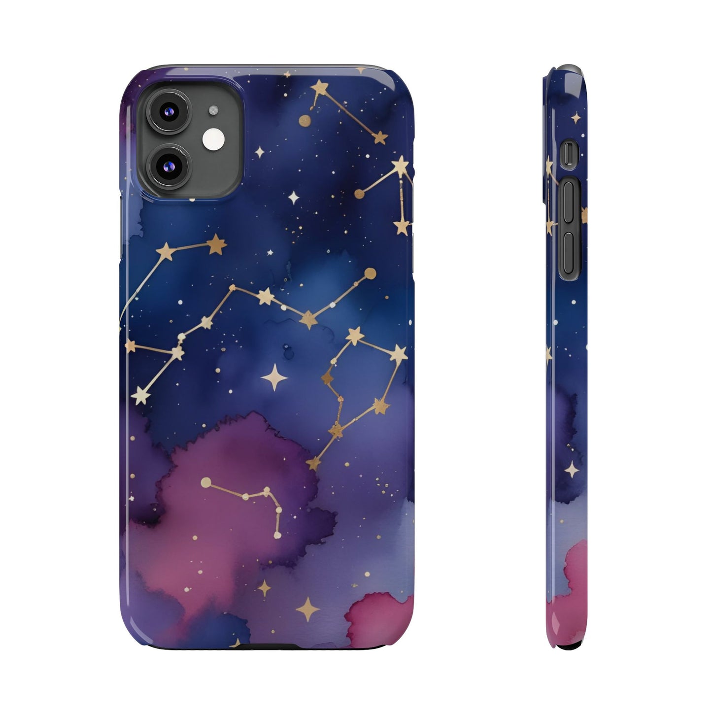 Galaxy Slim Phone Case - Cosmic Constellation Design for Stargazers and Astrology Lovers