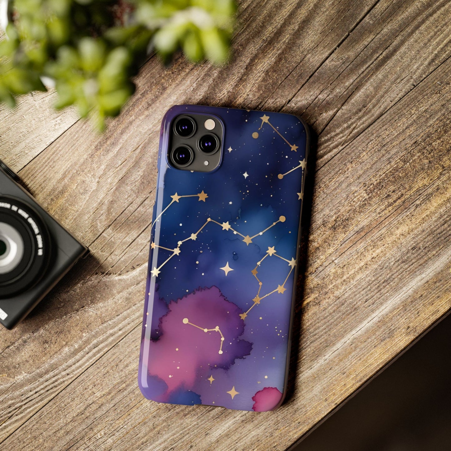 Galaxy Slim Phone Case - Cosmic Constellation Design for Stargazers and Astrology Lovers