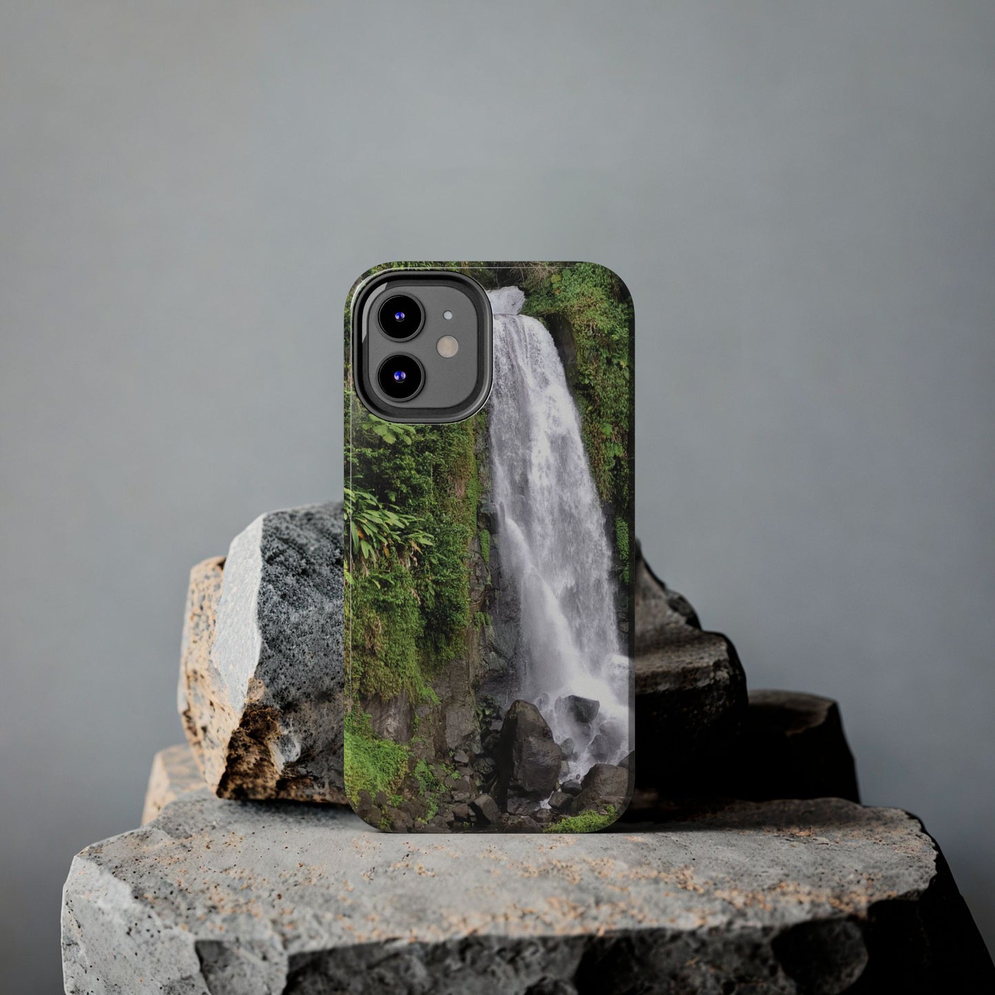 Nature Island Trafalgar Waterfall inspired Tough IPhone and Samsung phone Cases - Durable Protection for Outdoor Adventure