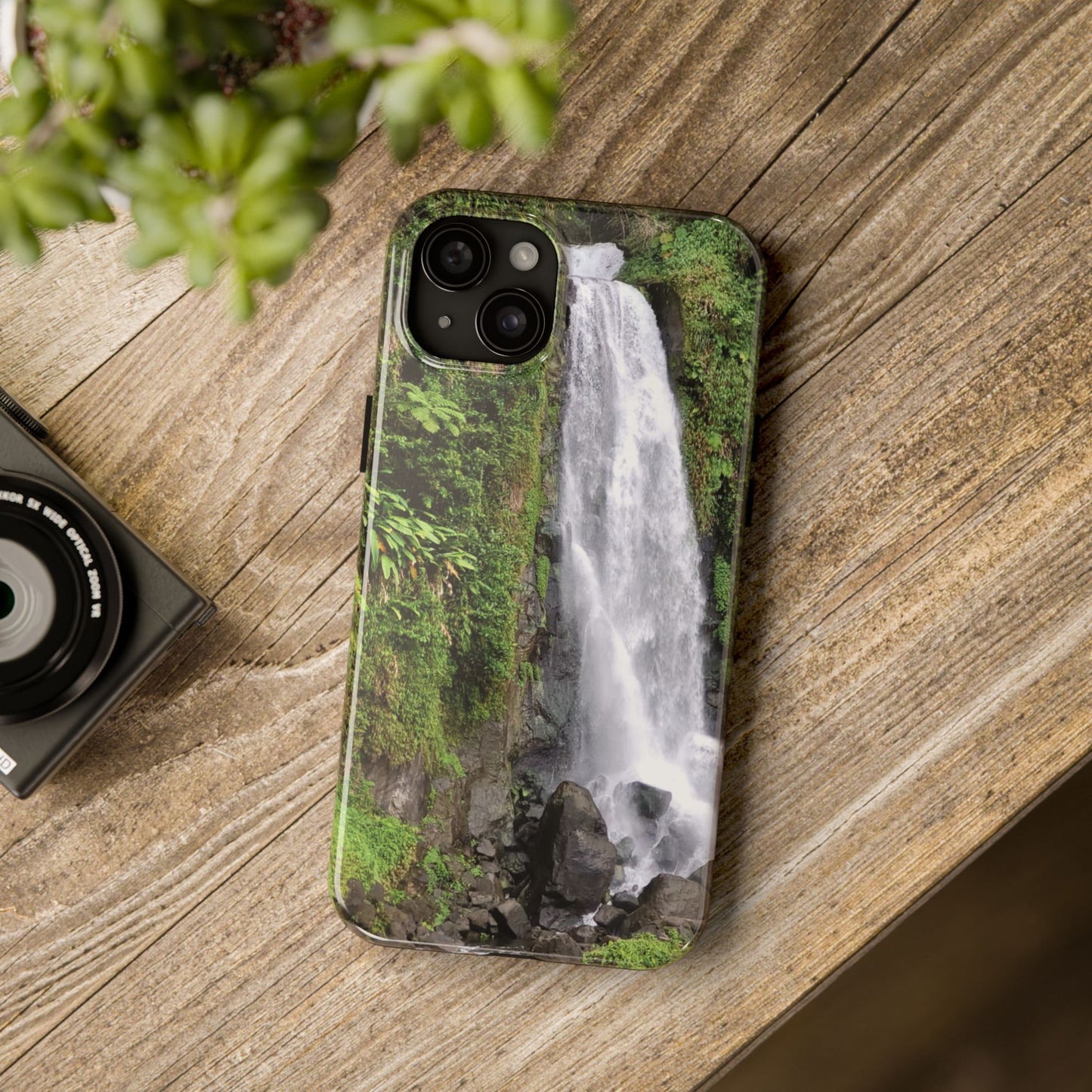Nature Island Trafalgar Waterfall inspired Tough IPhone and Samsung phone Cases - Durable Protection for Outdoor Adventure