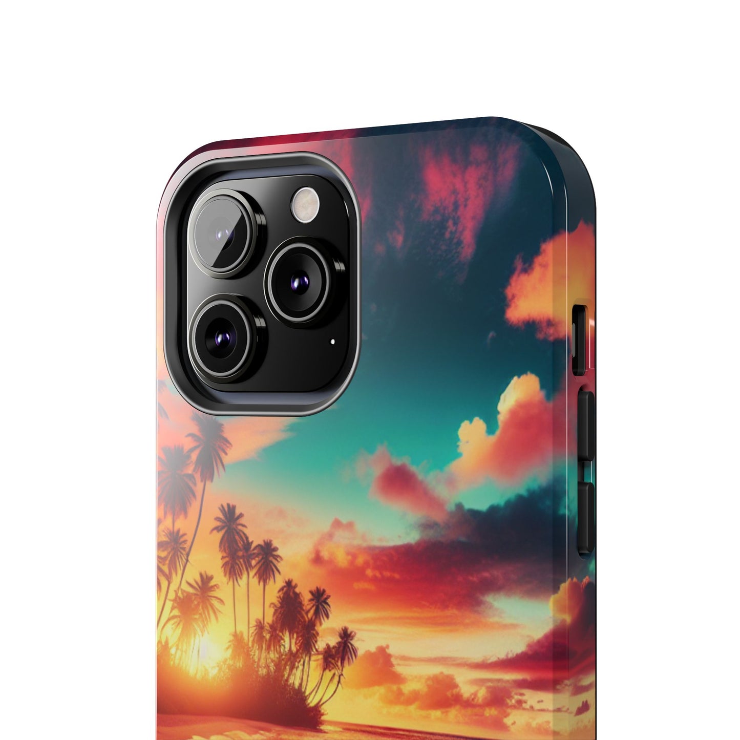 Tropical Sunset Tough Phone Cases for Summer, Beach Vibes, Gift for Travelers, Durable Phone Covers