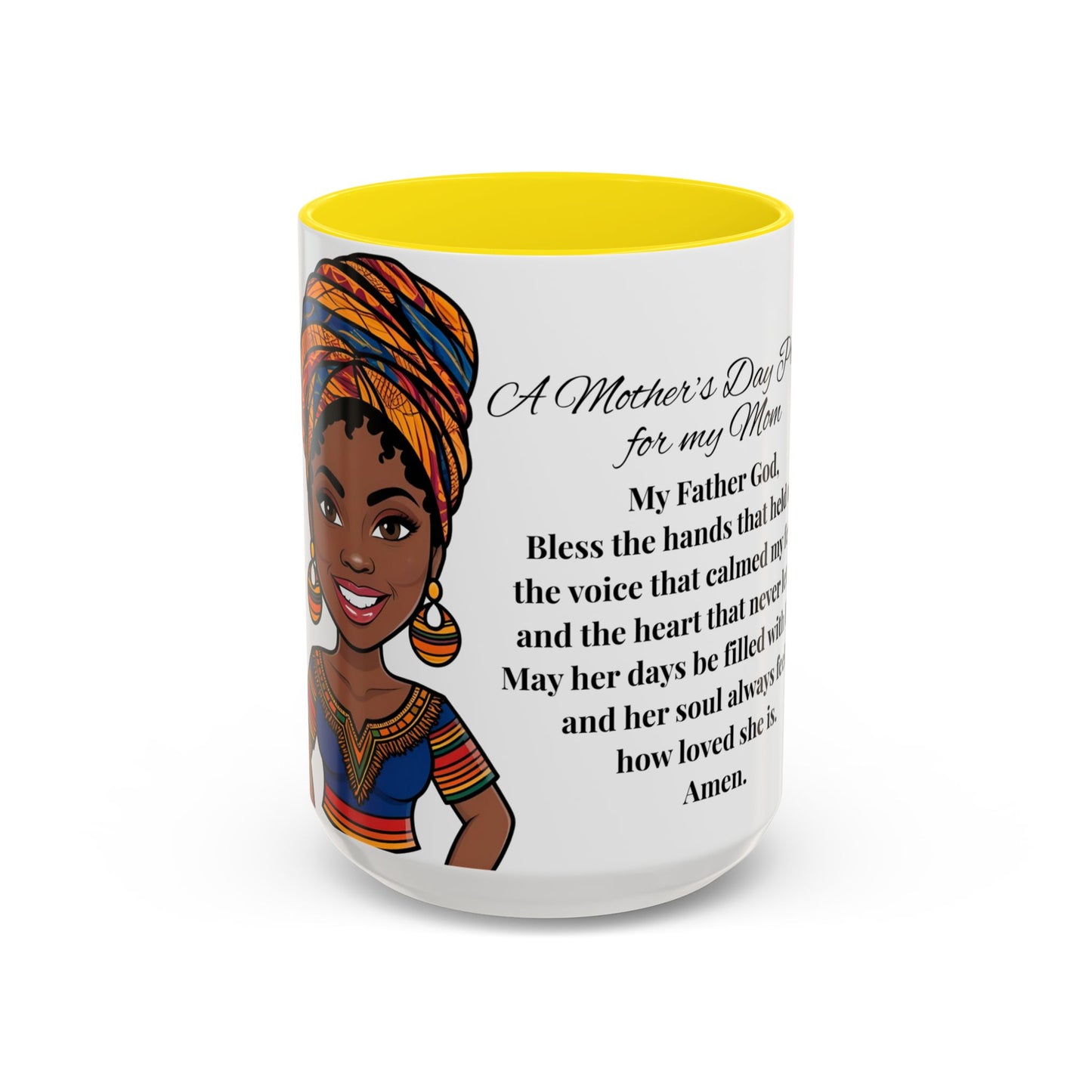 Mom Mother's Day Prayer Mug- African/American/Caribbean Mother's Day Prayer Coffee Mug, Inspirational