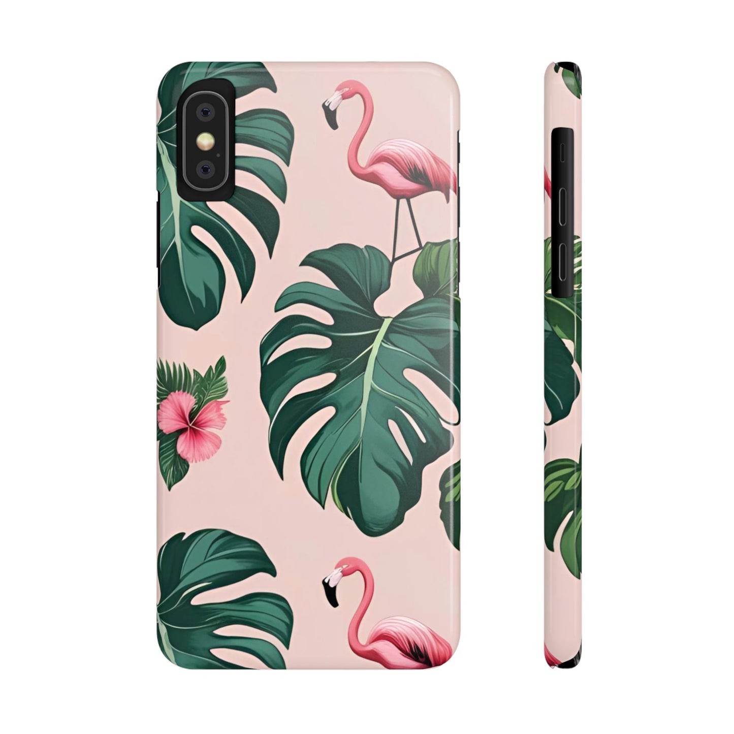 Tropical Flamingo Phone Case, Summer Vibe Smartphone Cover, Gift for Beach Lovers, Cute Mobile Accessory, Floral Design