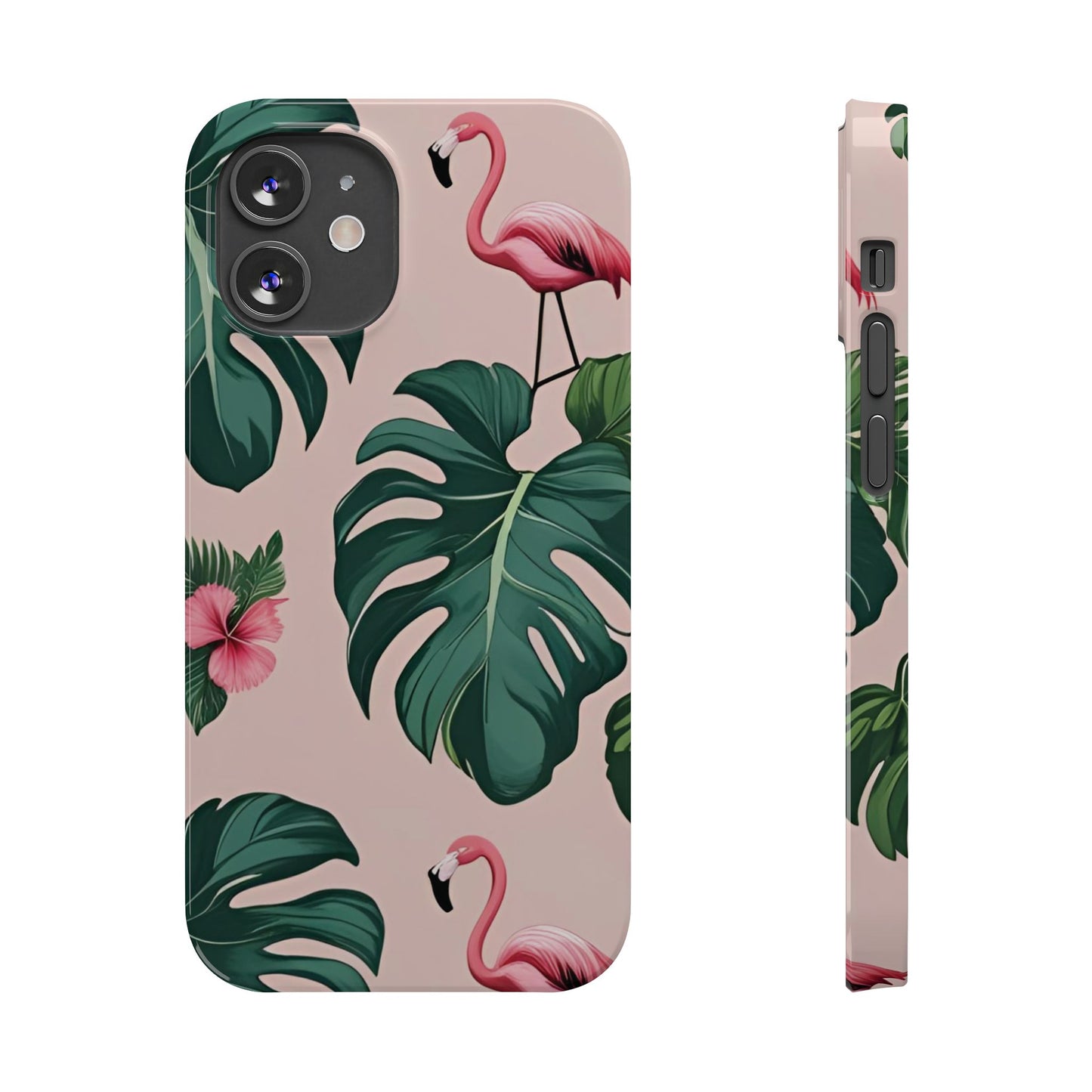 Tropical Flamingo Phone Case, Summer Vibe Smartphone Cover, Gift for Beach Lovers, Cute Mobile Accessory, Floral Design