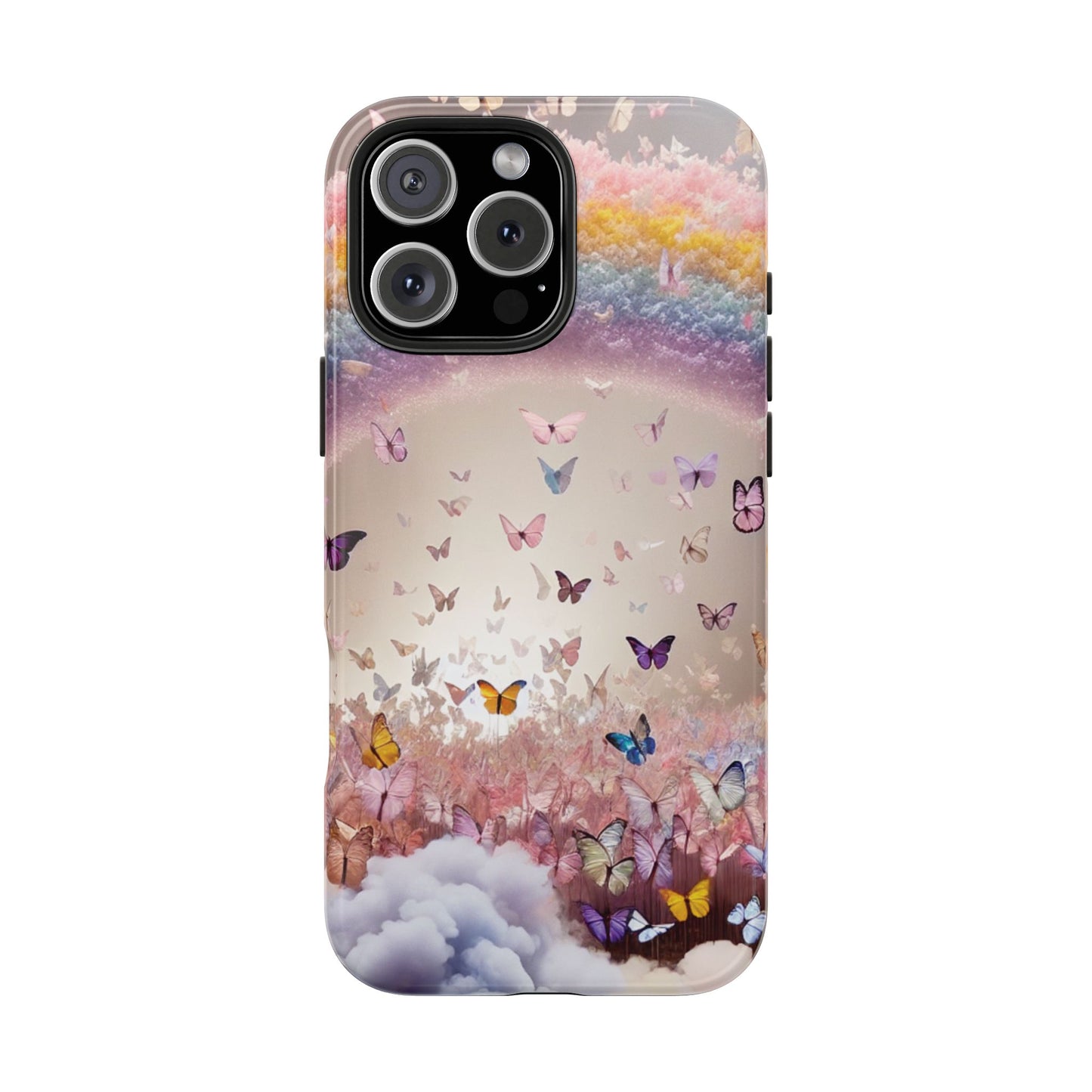 Spring Butterfly & Rainbow Phone Cover – Stylish, Strong & Gift-Ready
